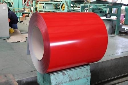 Chine Bobine en acier CGLCC de Galvalume enduite d&#039;une première couche de peinture par peinture rouge de HDP pour des matériaux de construction usine