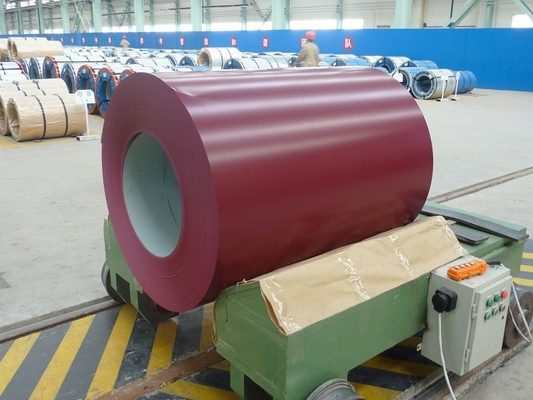 Chine La résine de PE de DX51D+Z a peint la bobine en acier galvanisée enduite par couleur pour couvrir usine